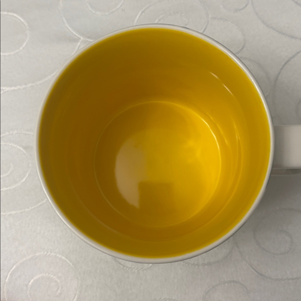 Starbucks Hawaii Tropical Palm Mug 14 Fl Oz Yellow Interior 2019 - Picture 5 of 7